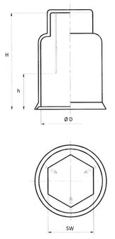 M36 / UNC1 3/8 x Hmax = 115 mm