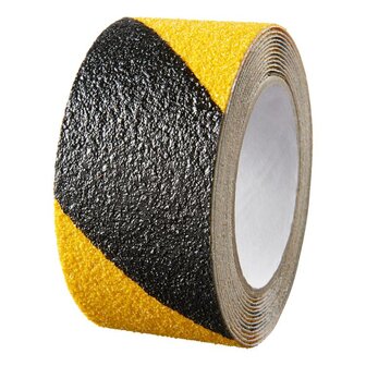 Anti-Rutsch-Band selbstklebend schwarz-gelb | Rolle 50 mm x 5 m