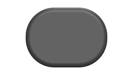 Stufenkappe oval 34x25mm f&uuml;r Loch oval 18x10mm - Schwarz