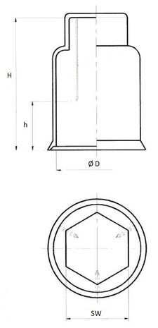 M36 / UNC1 3/8 x Hmax = 115 mm